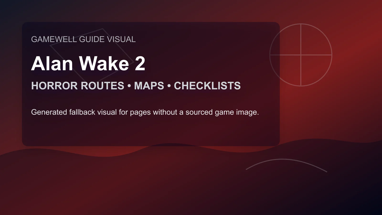Alan Wake 2 Map and Quest Hub